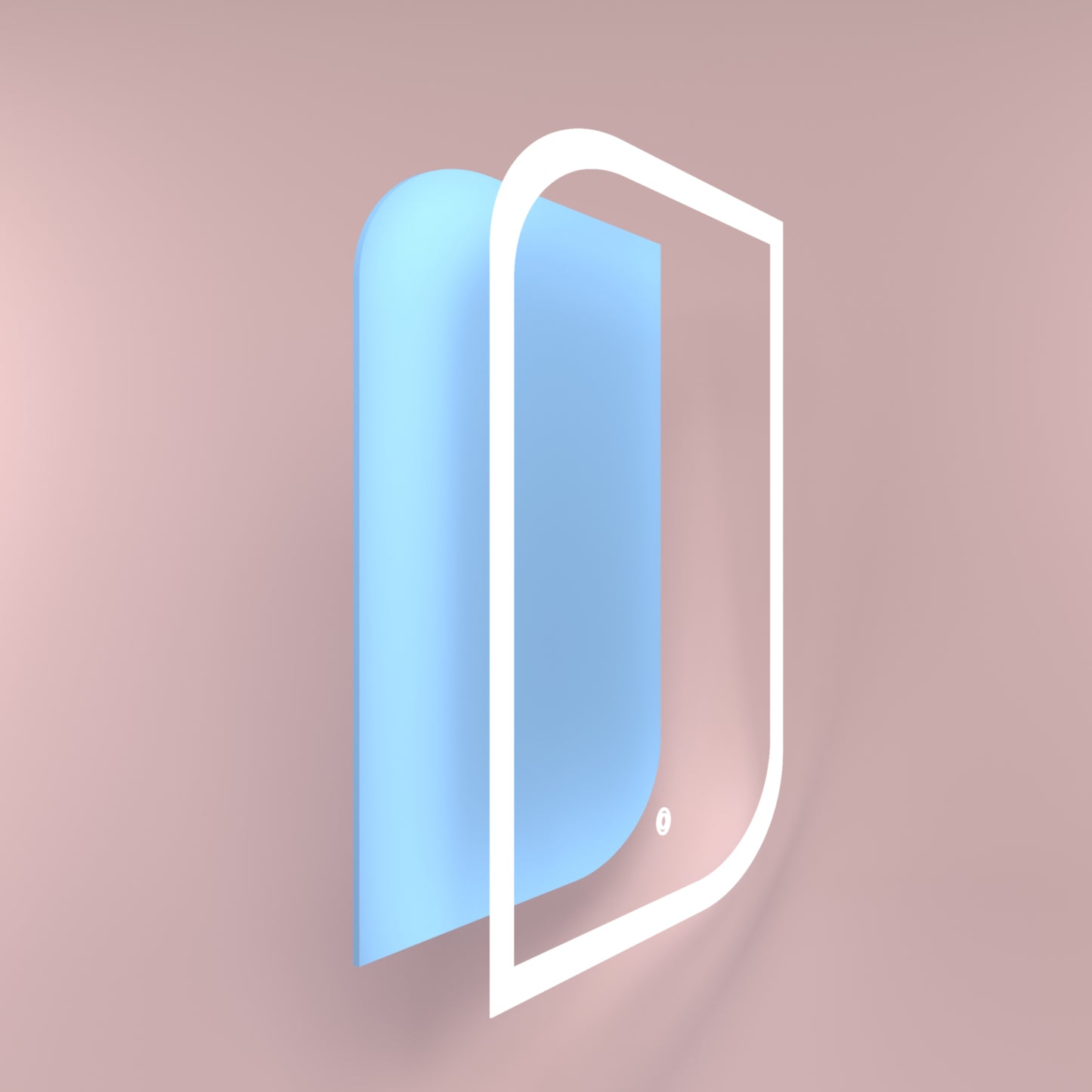 Leaf shaped LED mirror