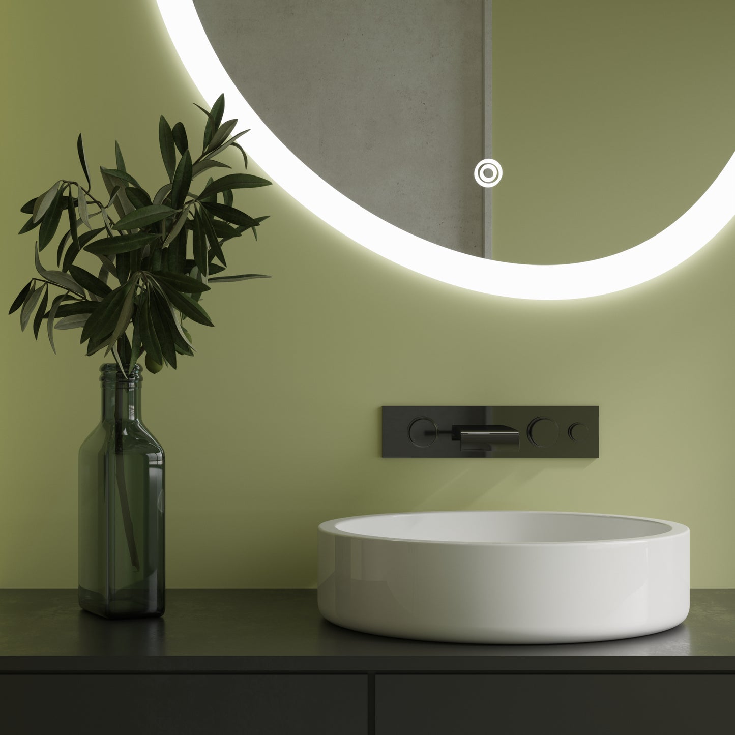 Freeform shaped LED mirror