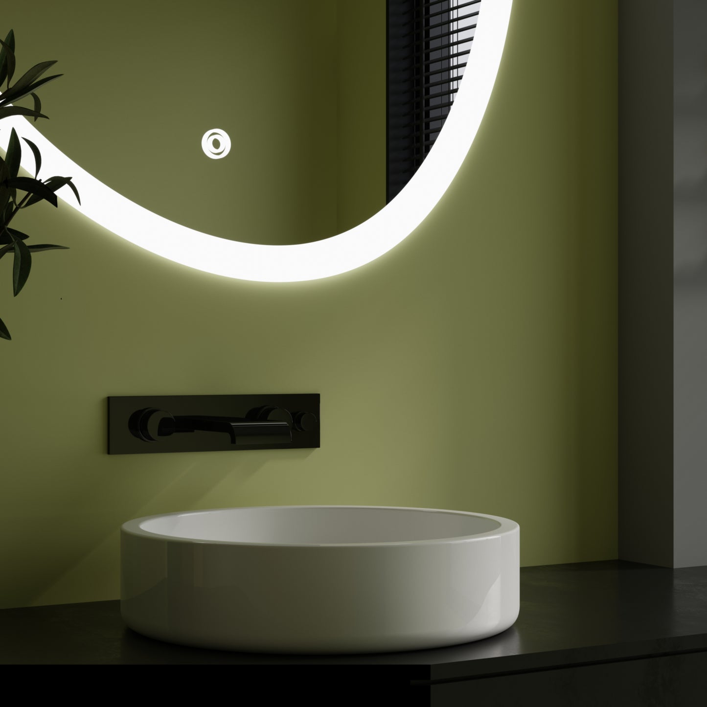Freeform shaped LED mirror