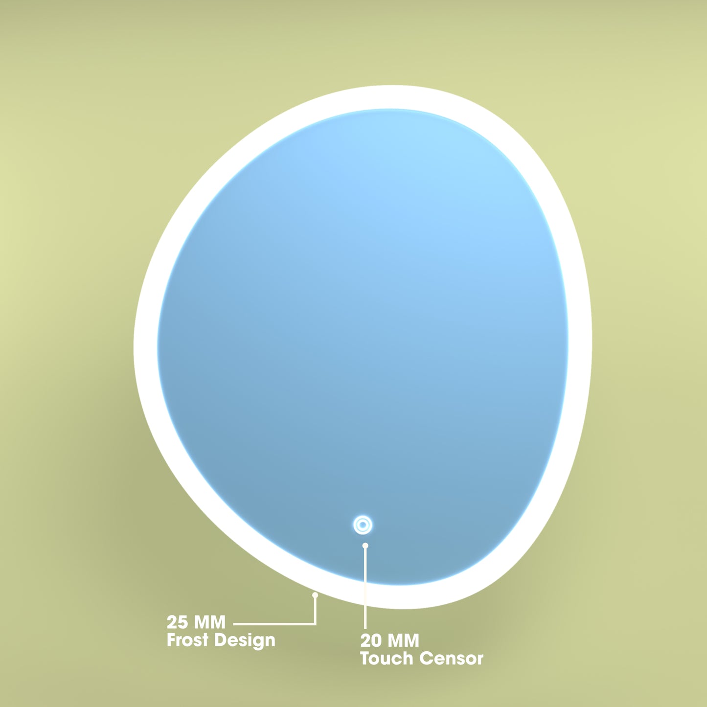 Freeform shaped LED mirror