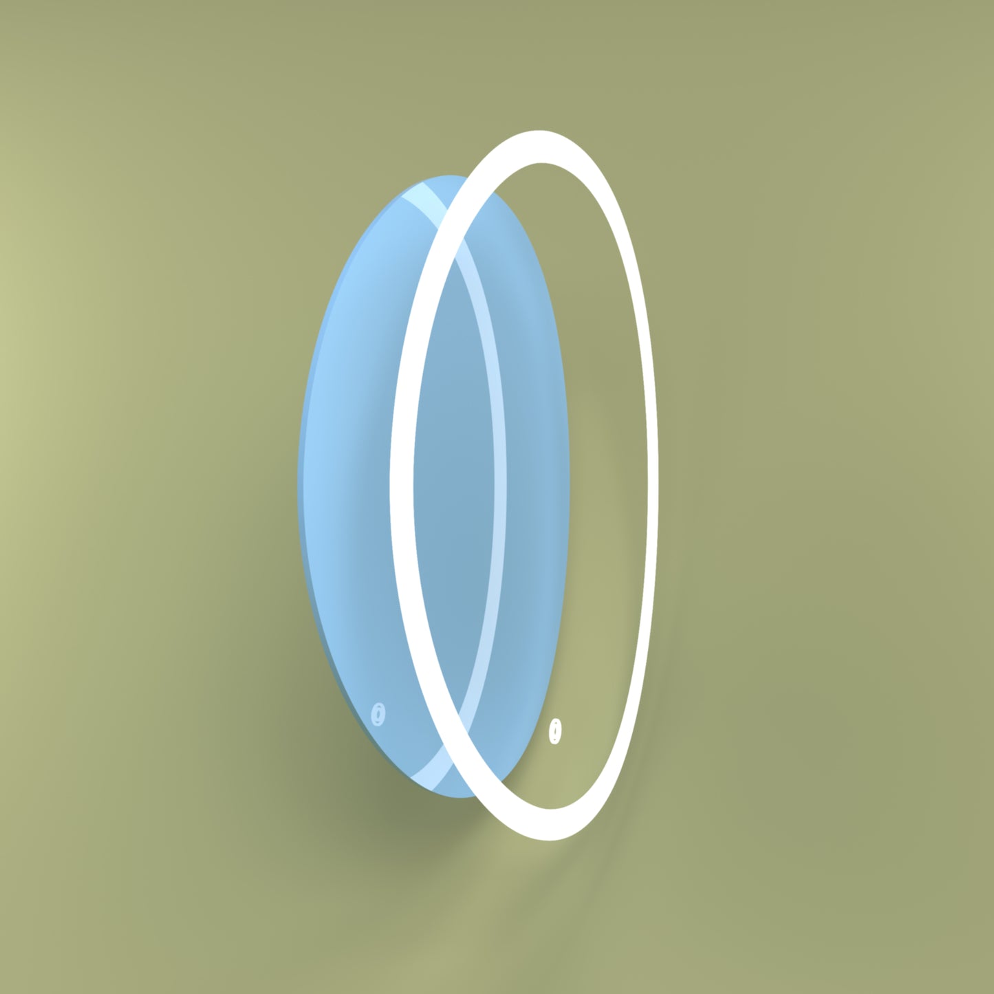 Freeform shaped LED mirror