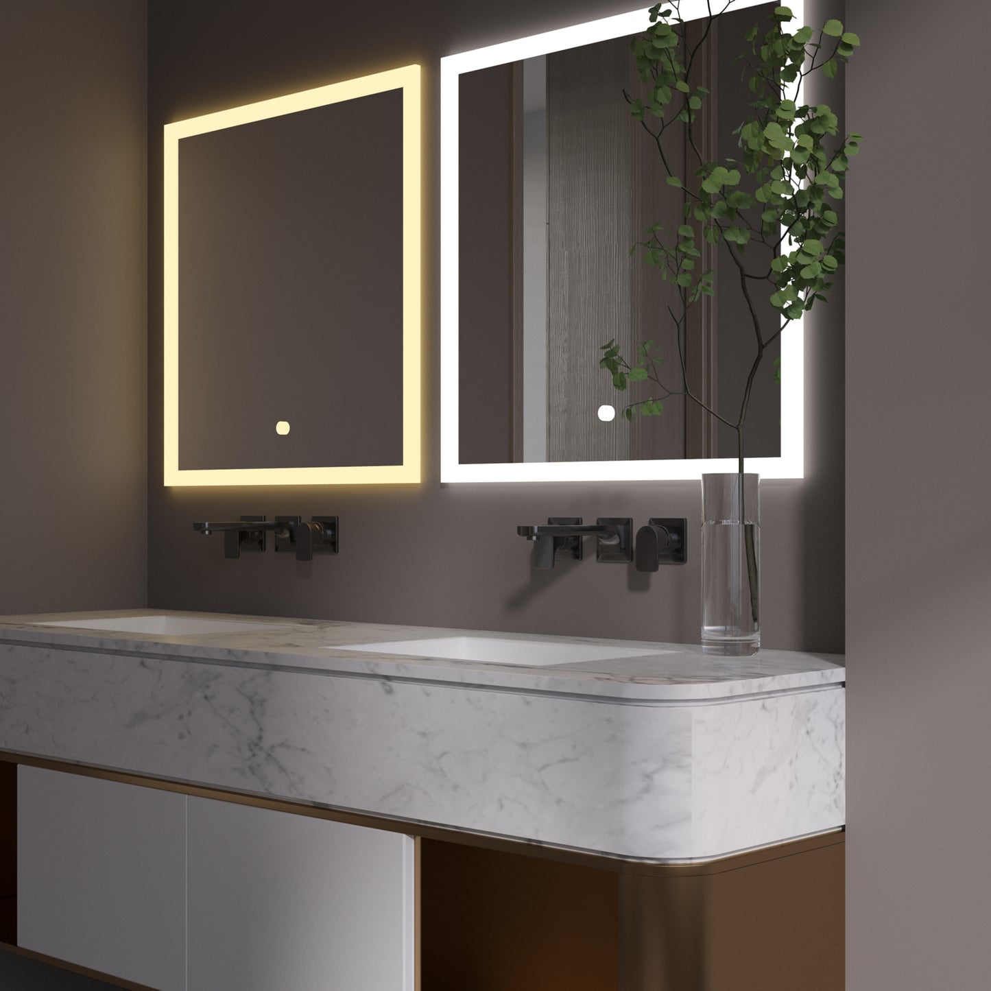 Square LED mirror