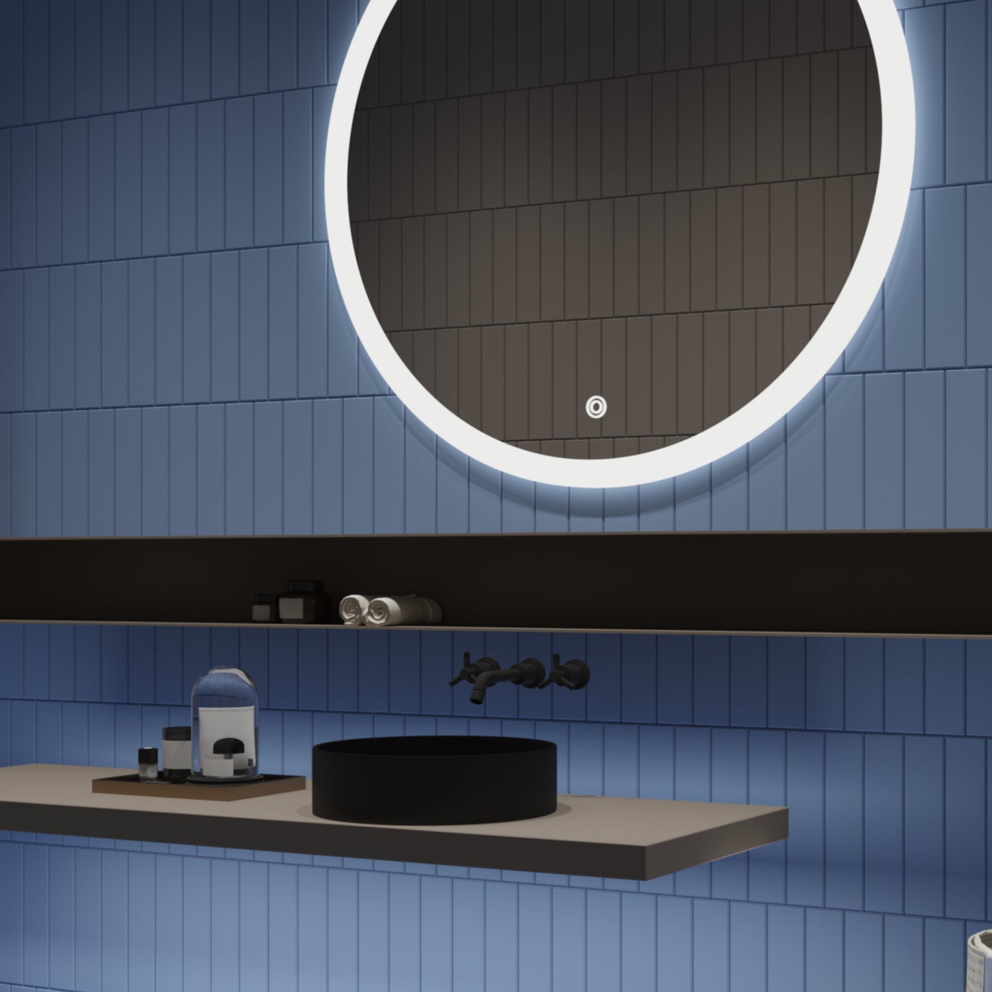 Round LED mirror